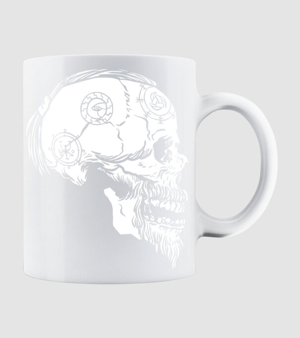 Viiking Skull minta fehér pólón