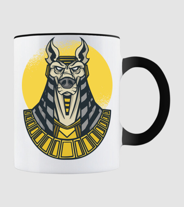 Anubis minta fekete pólón
