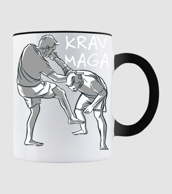 KRAV MAGA minta fekete pólón