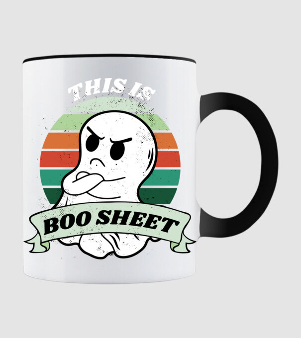This is Boo Sheet Halloween minta fekete pólón