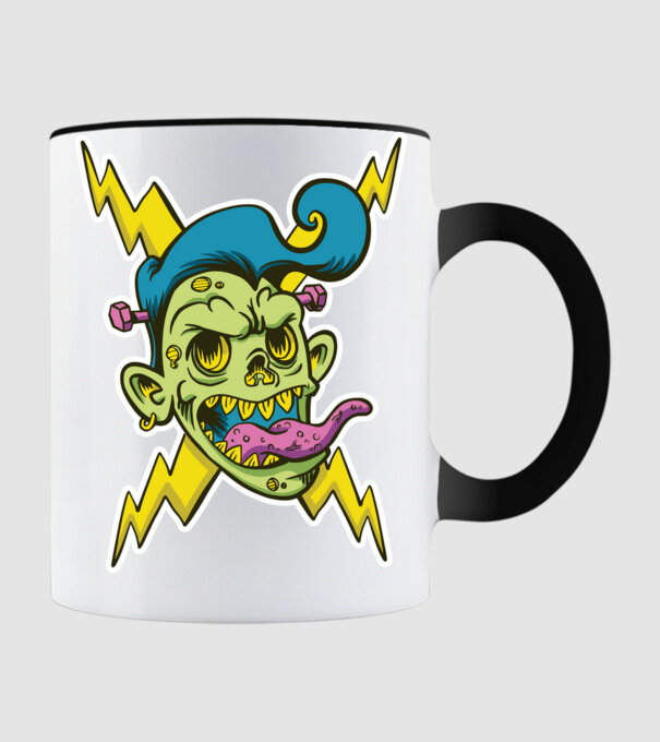 Zombi Fej minta fekete pólón
