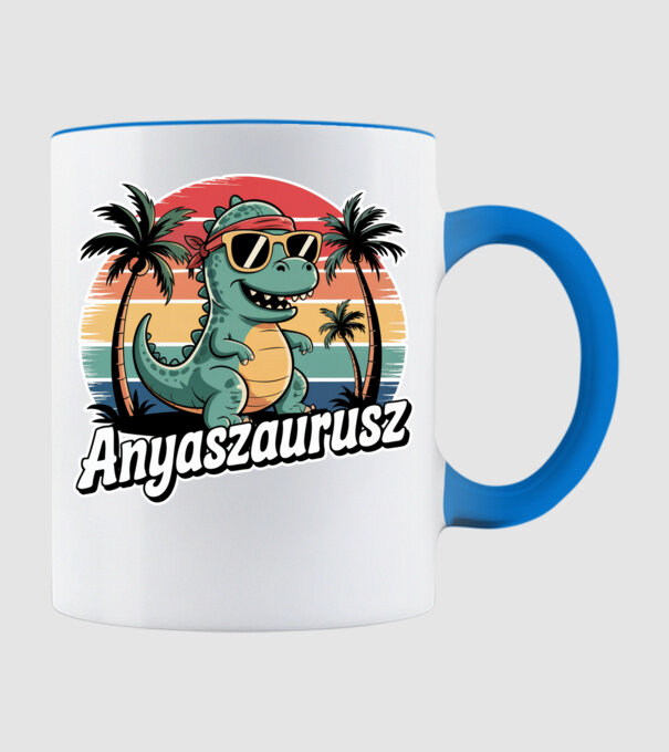 Anyaszaurusz minta világoskék pólón