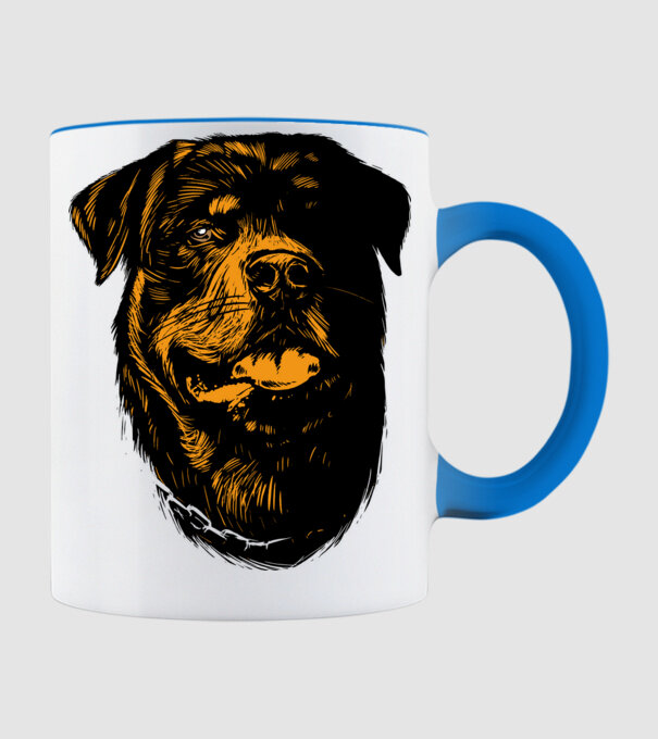 Rottweiller minta világoskék pólón