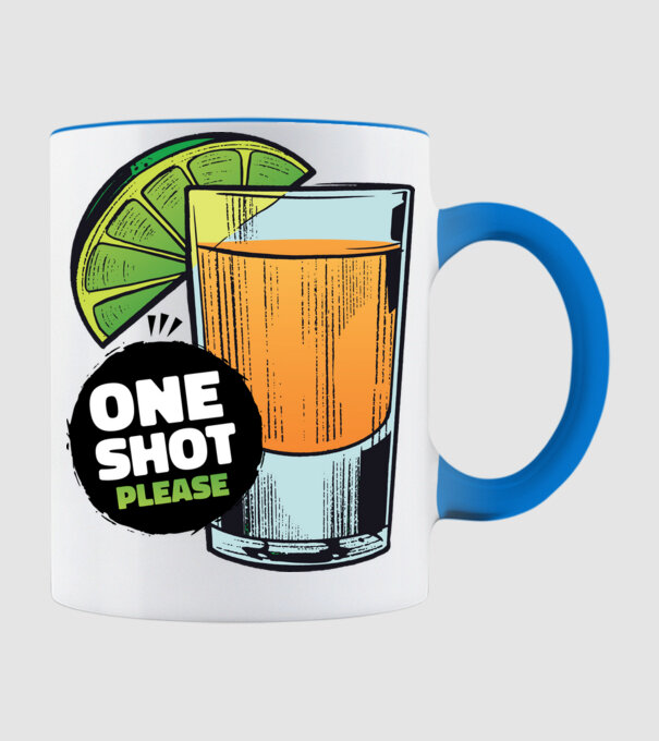 Tequila shot minta világoskék pólón