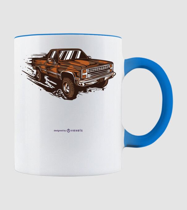 Truck minta világoskék pólón
