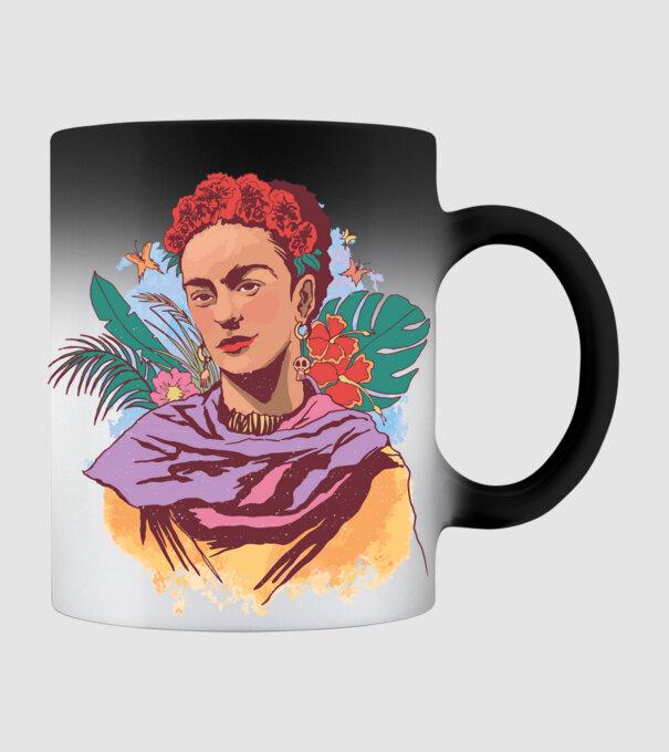 Frida Kahlo portré minta fekete pólón