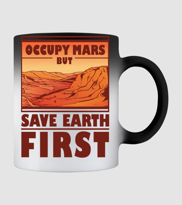 Save Earth minta fekete pólón