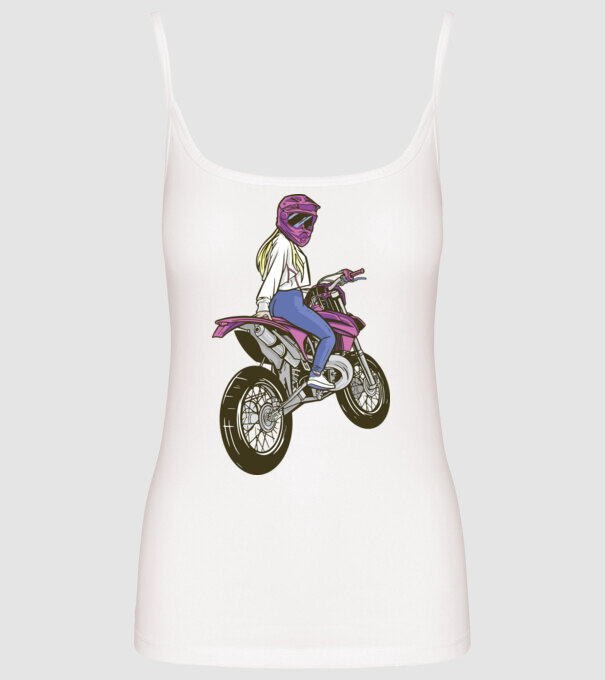 Motocross minta fehér pólón