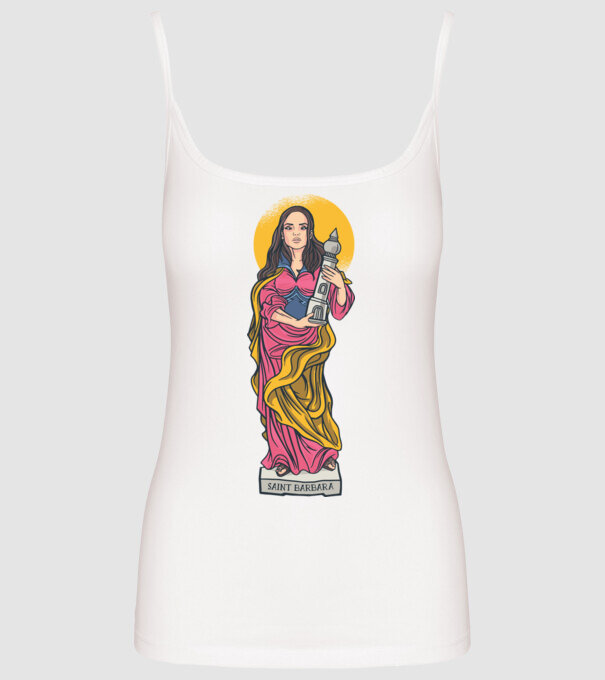 Saint Barbara minta fehér pólón