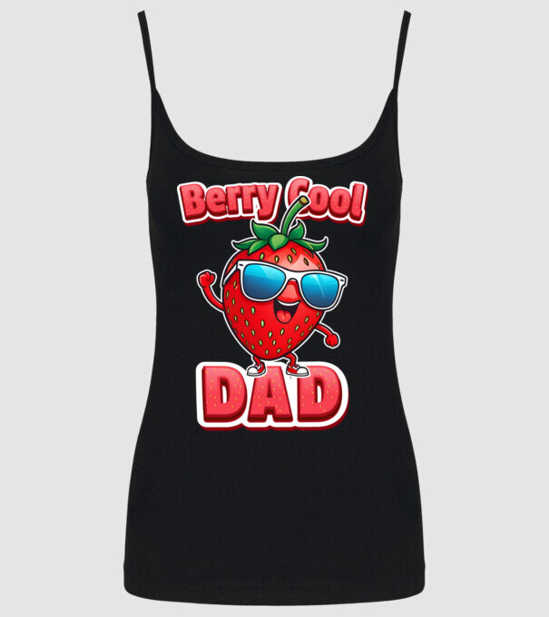 Berry Cool Dad Eper Napszemüvegben minta fekete pólón