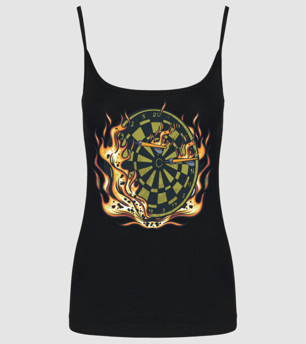 Darts tábla minta fekete pólón