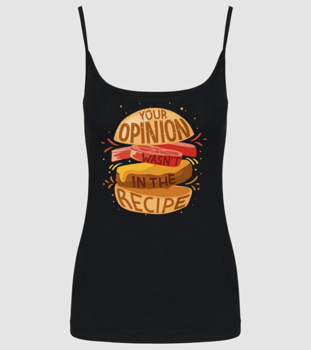 Your Opinion Burger minta fekete pólón
