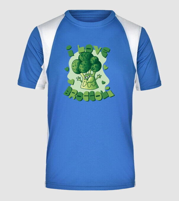 Broccoli Lover minta királykék pólón