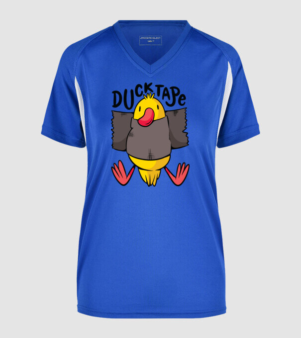 Duck Tape minta királykék pólón