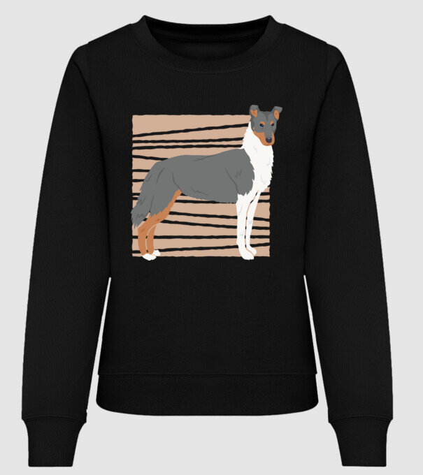 Cuki Collie minta fekete pólón