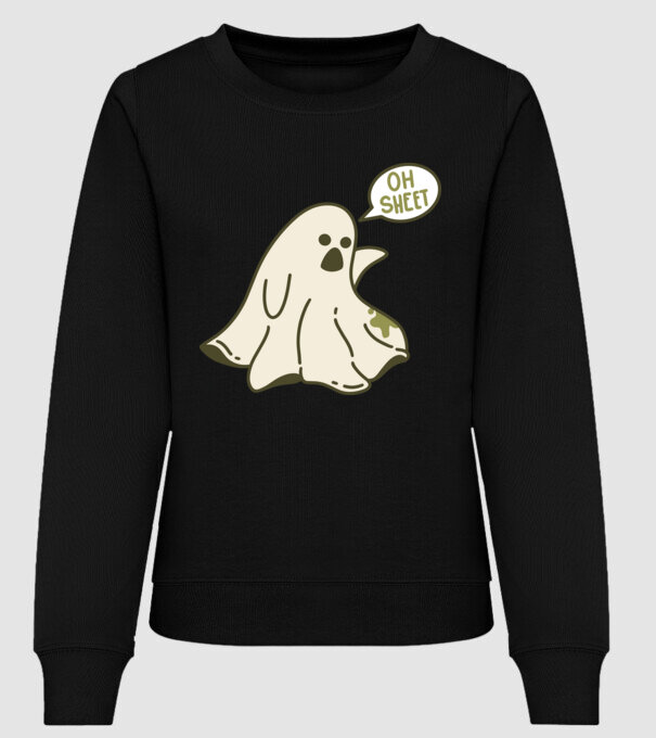 Sheet Ghost minta fekete pólón
