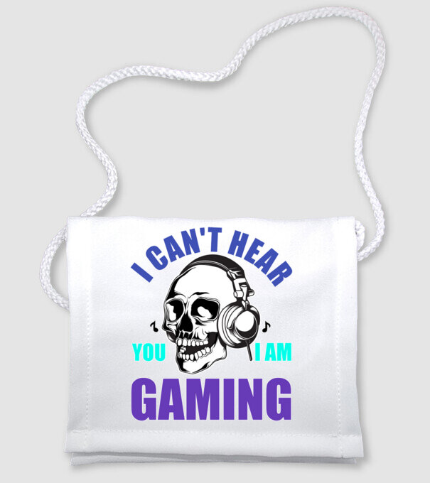 GAMER minta fehér pólón