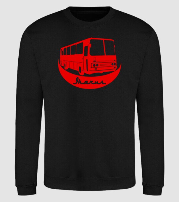 busz  színezhető minta fekete pólón