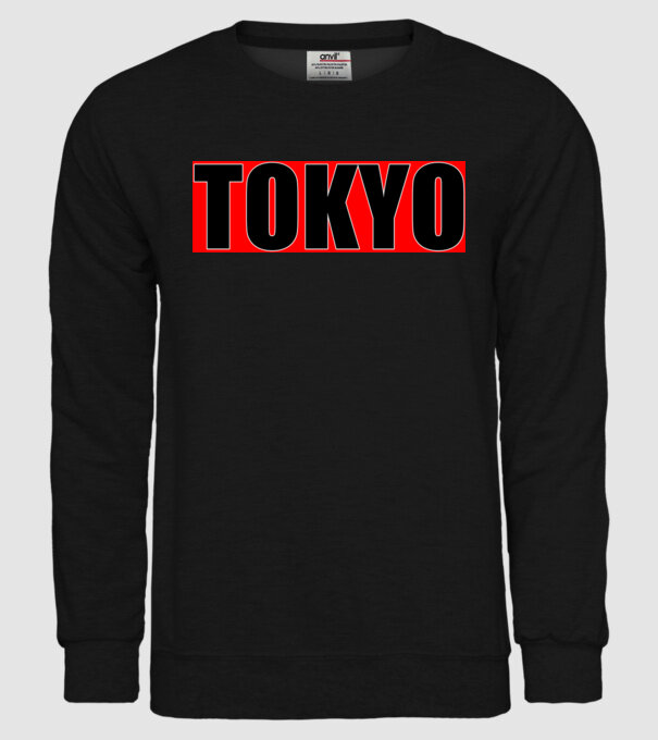 Tokyo minta fekete pólón