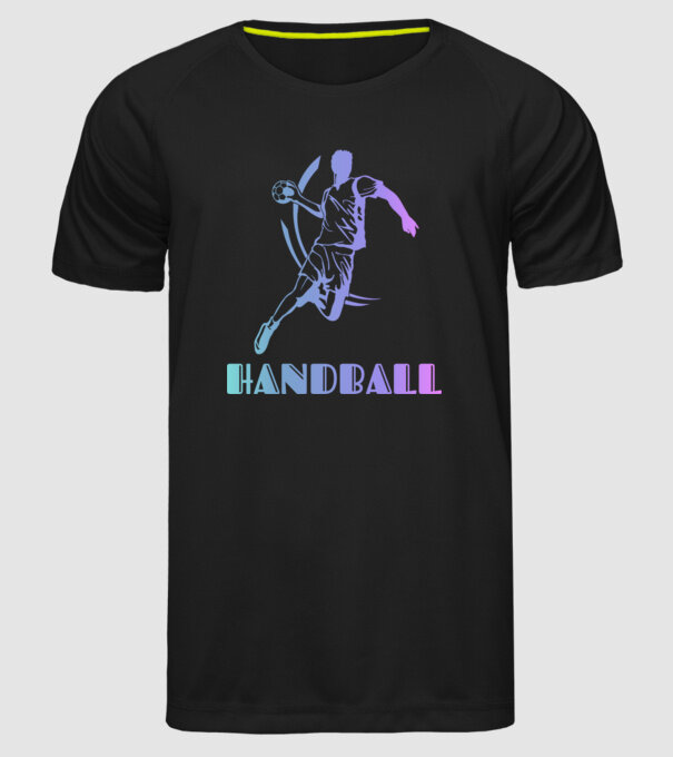 Handball minta fekete pólón
