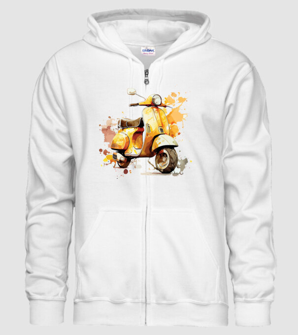 Motor  minta fehér pólón