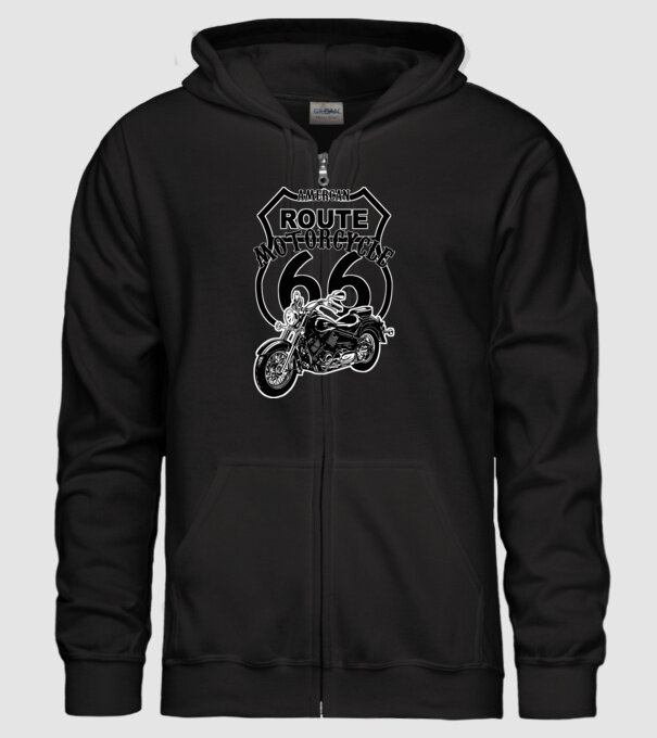 american motorcycle minta fekete pólón