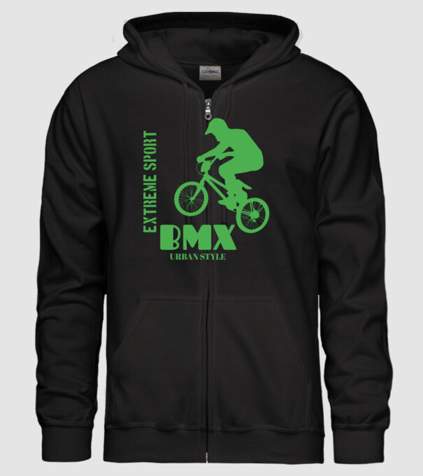 Bmx minta fekete pólón