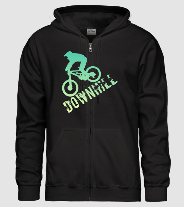 DOWNHILL minta fekete pólón