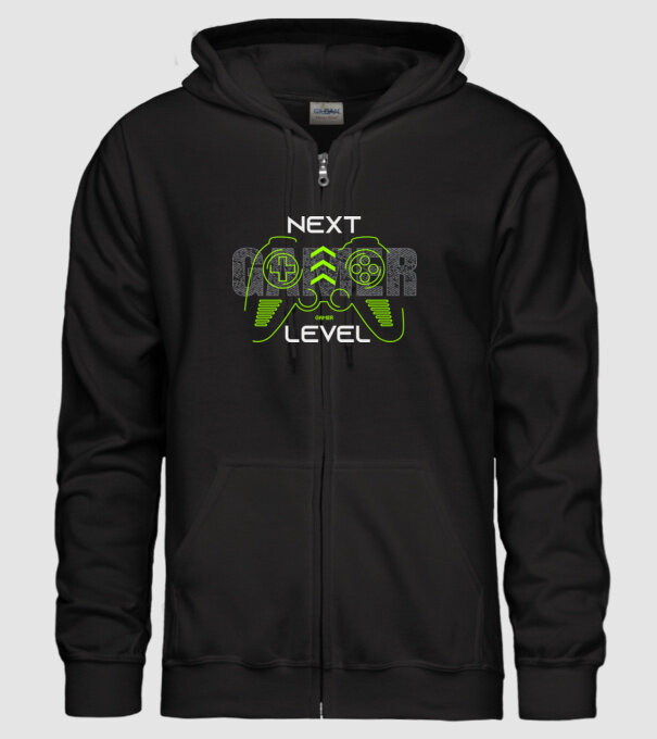 gamer minta fekete pólón