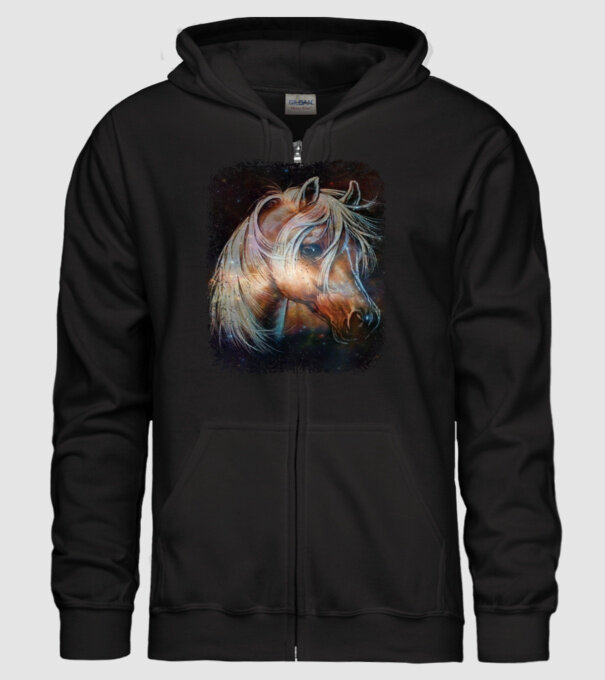 horse minta fekete pólón