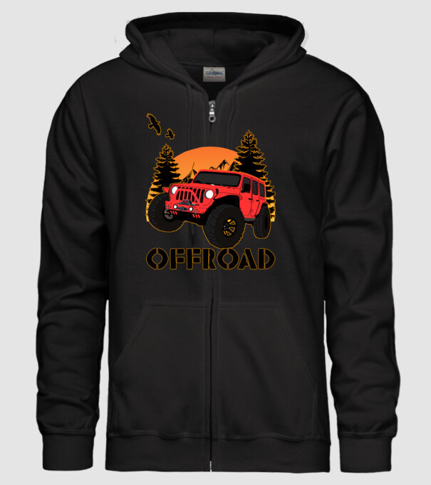 Jeep minta fekete pólón