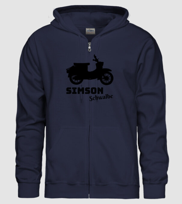 Simson Schwalbe minta sötétkék pólón