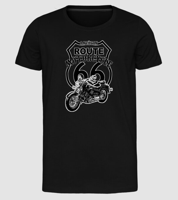american motorcycle minta fekete pólón