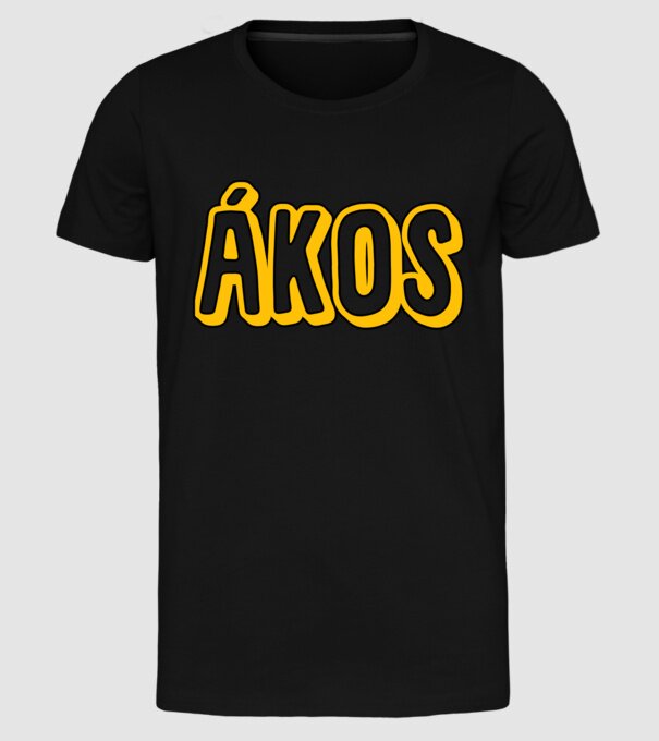 Ákos minta fekete pólón
