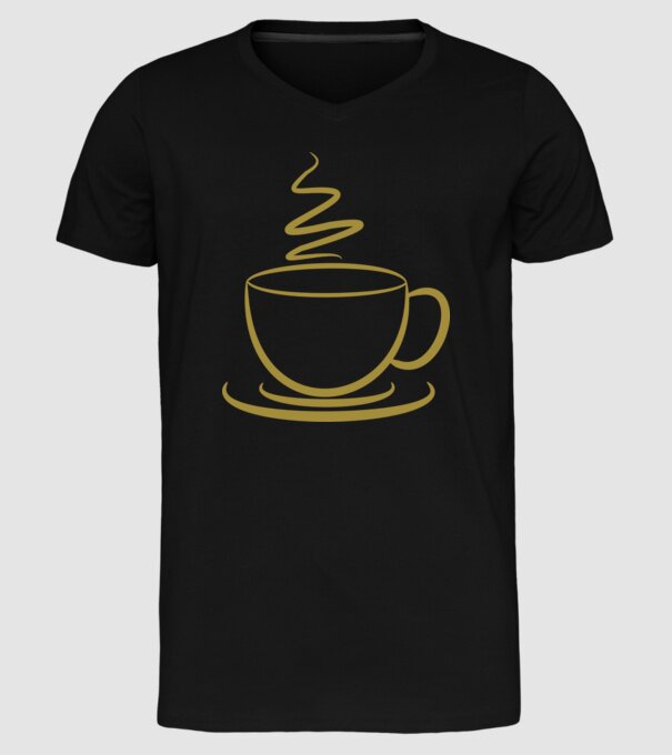 coffee minta fekete pólón