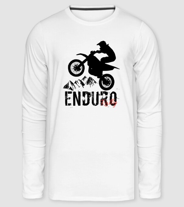 Enduro rally minta fehér pólón