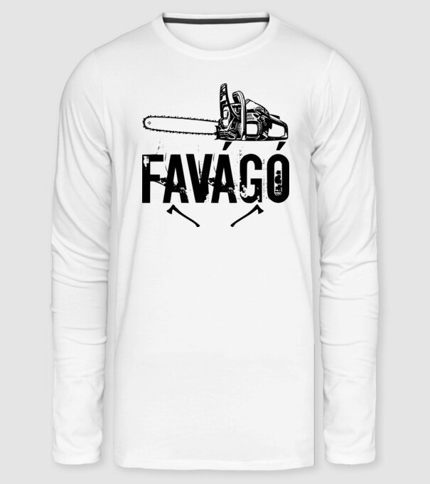 favágó minta fehér pólón