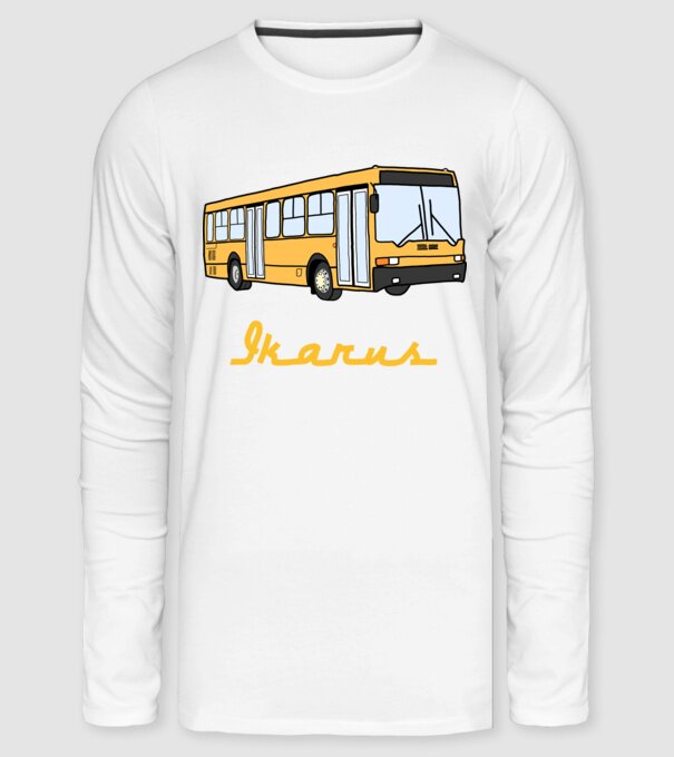 Ikarus minta fehér pólón
