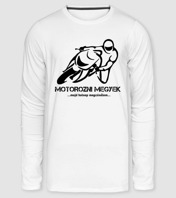 MOTOROZNI MEGYEK minta fehér pólón