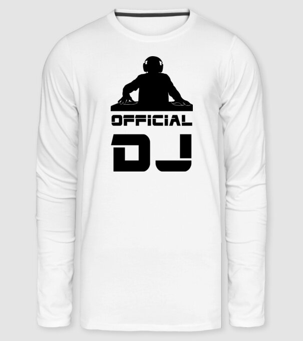 official dj minta fehér pólón