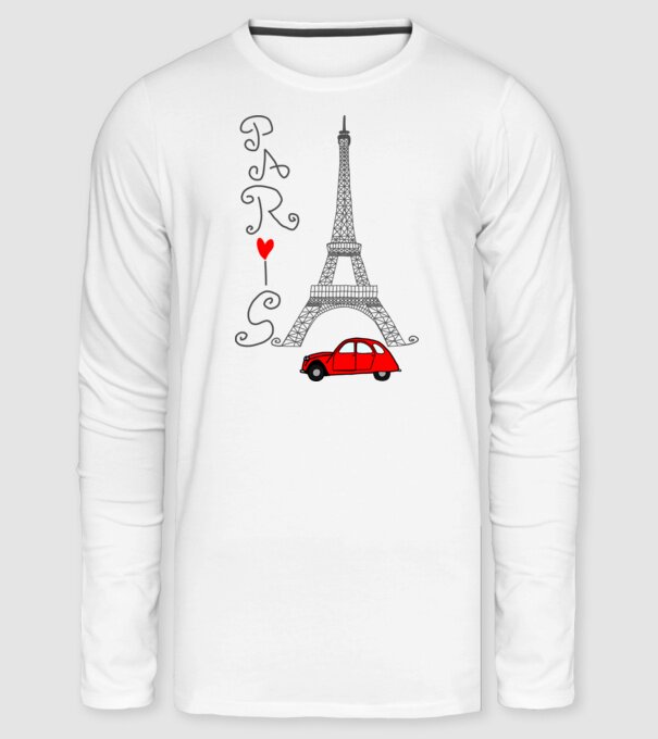 Paris minta fehér pólón