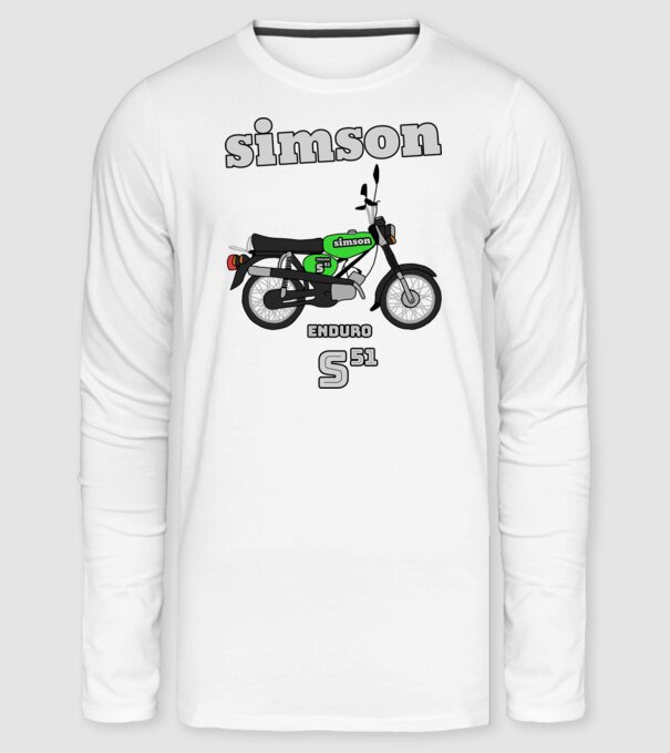 Simson minta fehér pólón