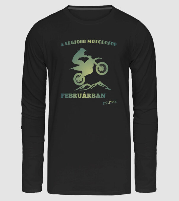 A legjobb motorosok minta fekete pólón