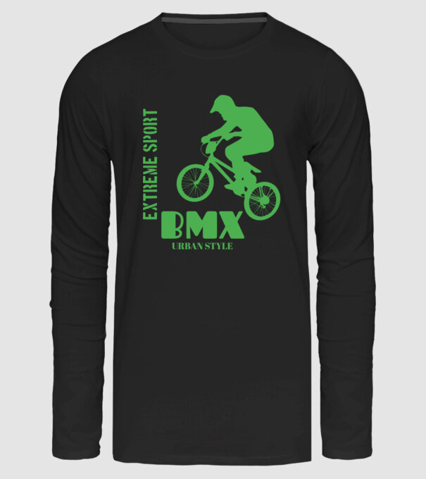 Bmx minta fekete pólón