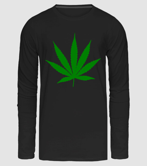 cannabis minta fekete pólón