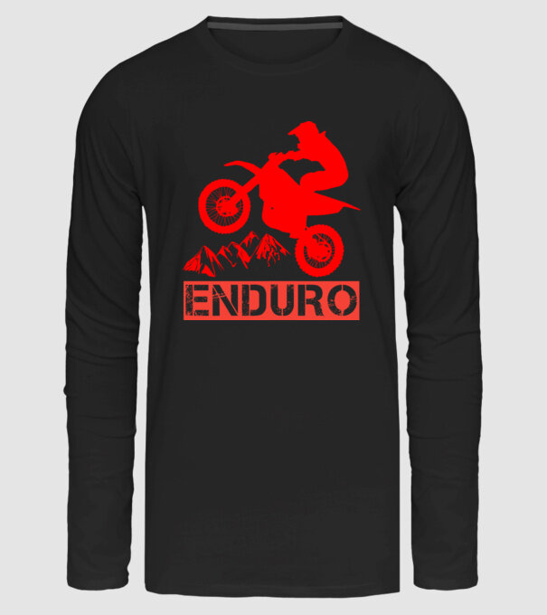 Enduro minta fekete pólón