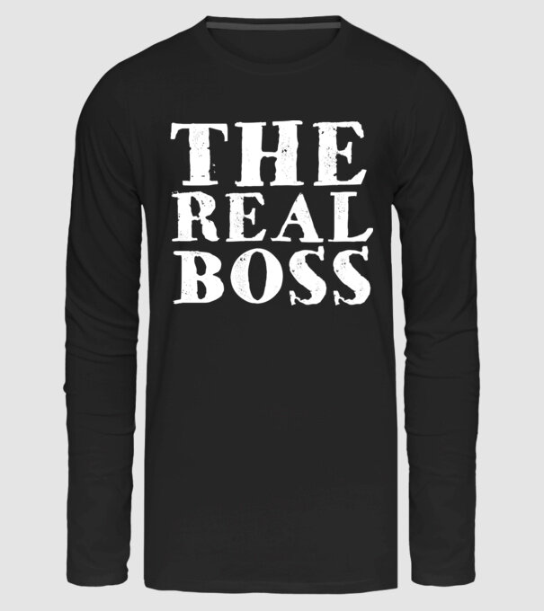 The real boss minta fekete pólón