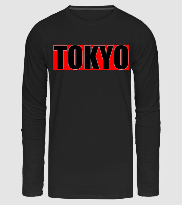 Tokyo minta fekete pólón