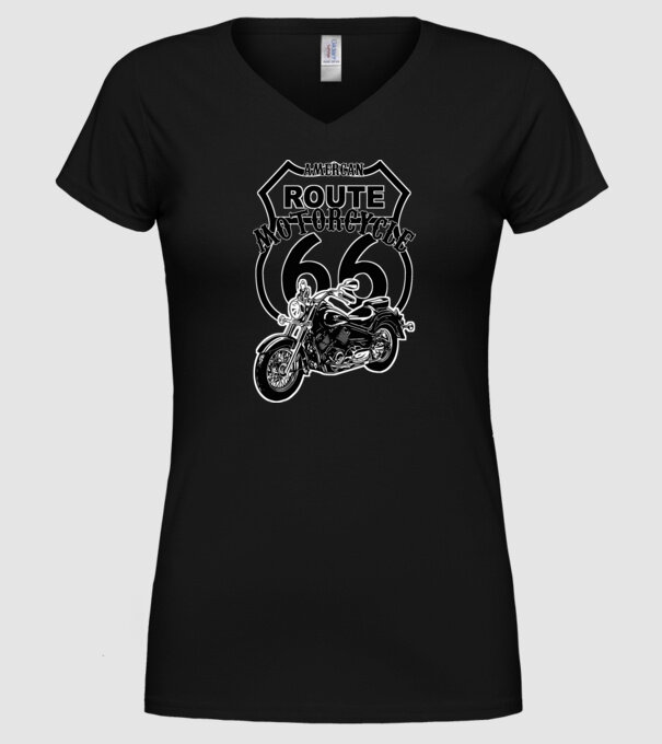 american motorcycle minta fekete pólón