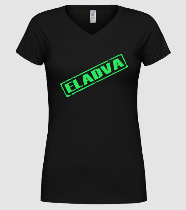 Eladva minta fekete pólón